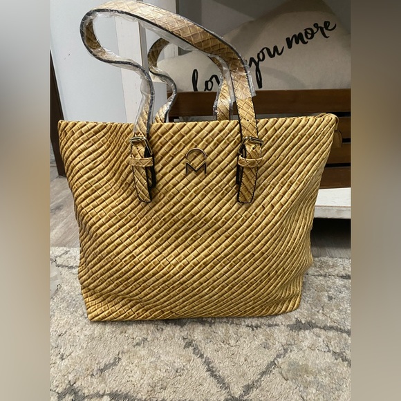 Noble U Handbags - Noble Mount Enchanted Tote weave texture NEW